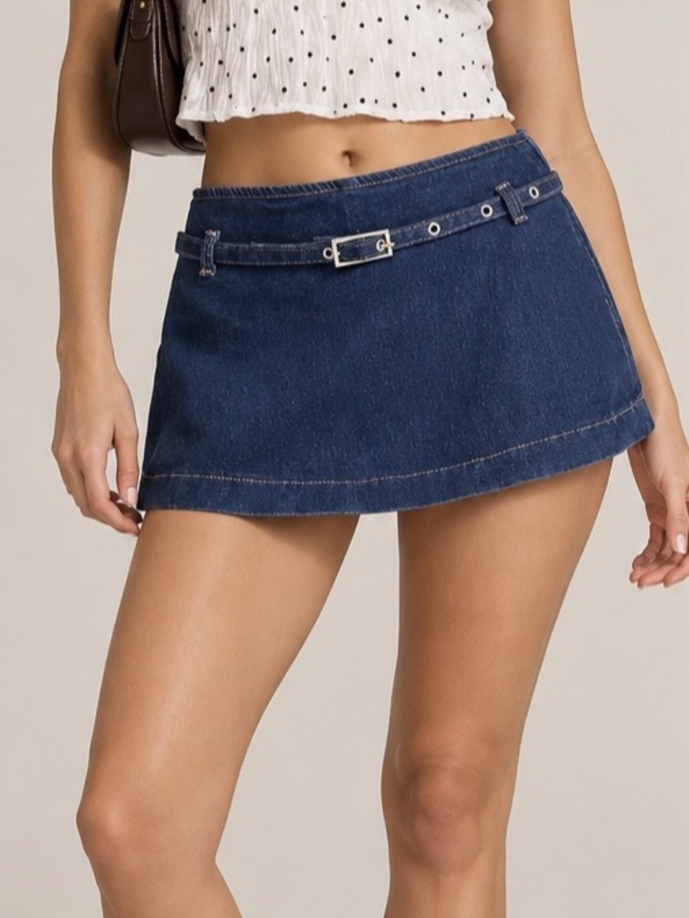 Denim Micro Skort